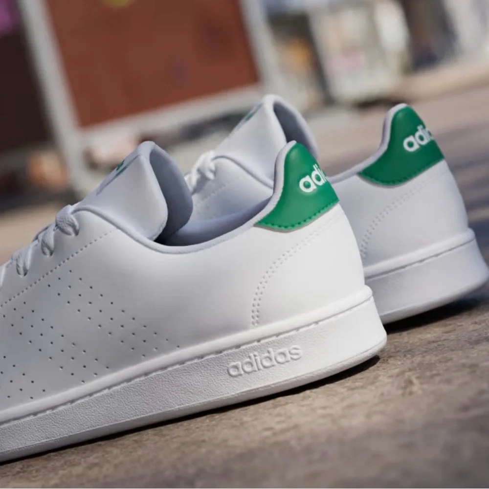 Adidas Advantage - Classic White with Green Detail - Picture 5 of 12